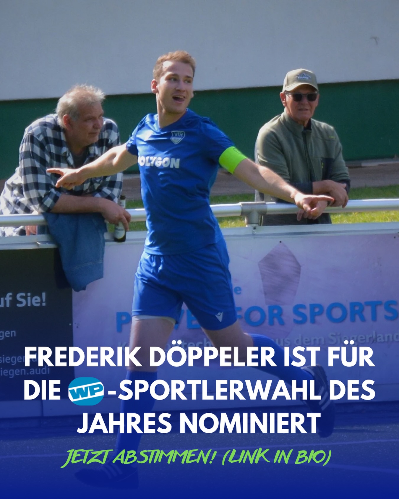 Jetzt für den Capitano voten 👨🏻‍✈️

Unser Torjäger Frederik Döppeler wurde für die WP-Sportlerwahl des Jahres nominiert. 🙌🏽

Über 50 Tore in rund 40 Pflichtspielen konnte er im laufenden Jahr verbuchen. Damit krönte er sich bereits im Sommer zum besten Torschützen aller überkreislichen Ligen in Westfalen! ⚽️ 

Bis zum 14. Januar könnt ihr ganz einfach online über den Link in unserer Profilbeschreibung abstimmen 📲 

#vfr1909 #rüblinghausen #blauundweiss #birkendrust #döppeler